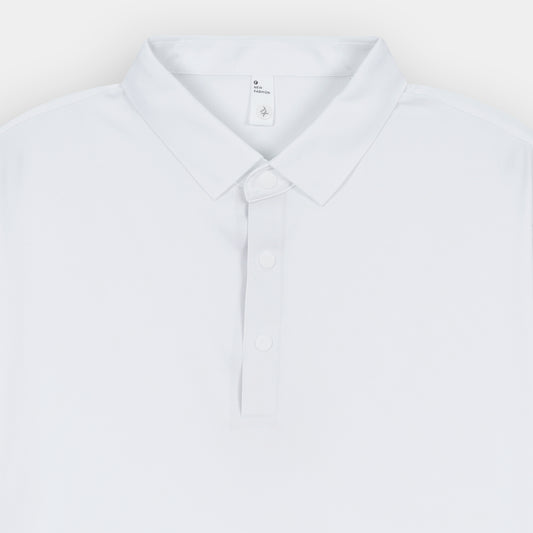 WHITE ZERO STICH TECH POLO