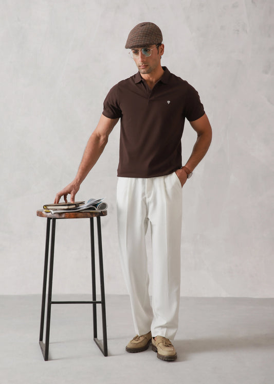 CHOCOLATE BROWN BASIC POLO