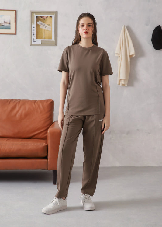 WOMEN HAZELNUT PINTUCK TRACKSUIT
