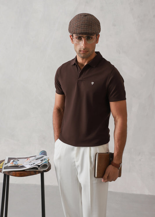 CHOCOLATE BROWN BASIC POLO
