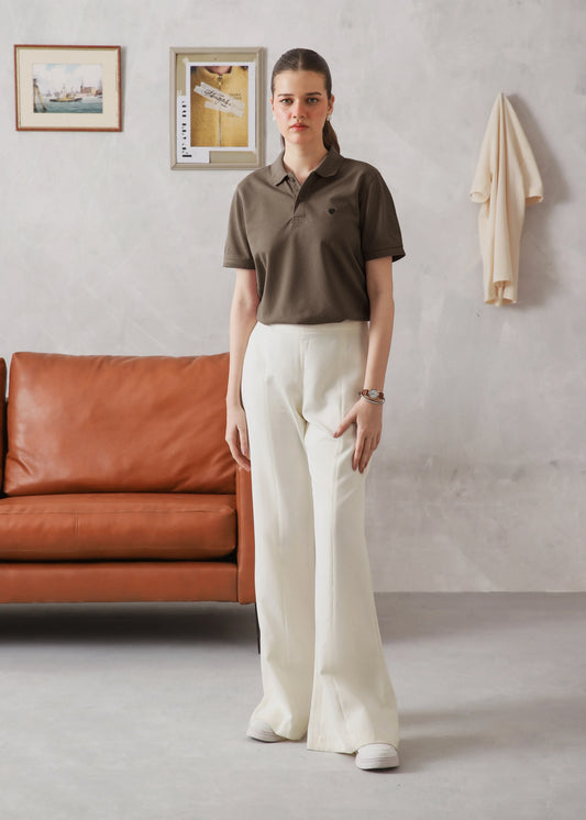 WOMEN HAZELNUT BASIC POLO