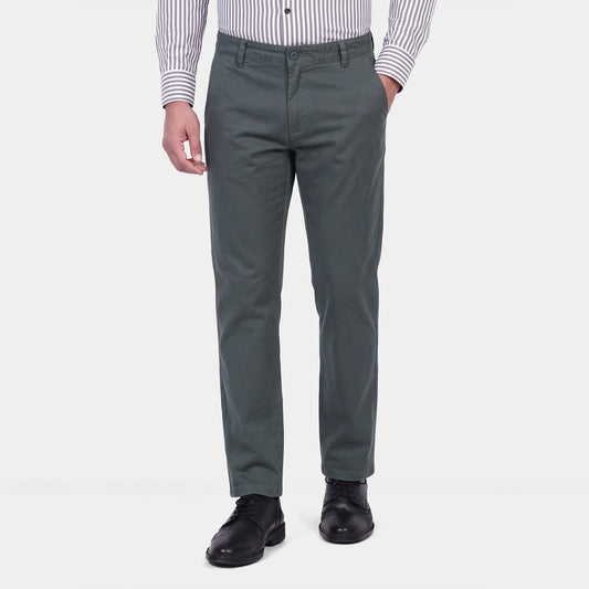 CHARCOAL GREY STRETCH CHINO PANTS