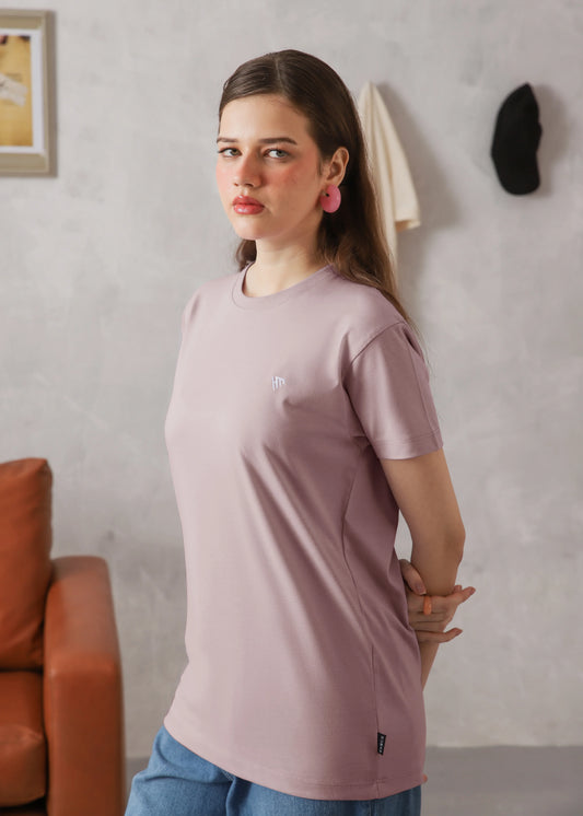 WOMEN MAUVE TEE