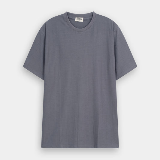 GREY DROP SHOULDER KNIT TEE