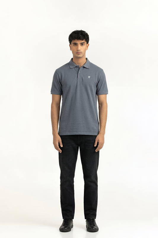 GREY BASIC POLO
