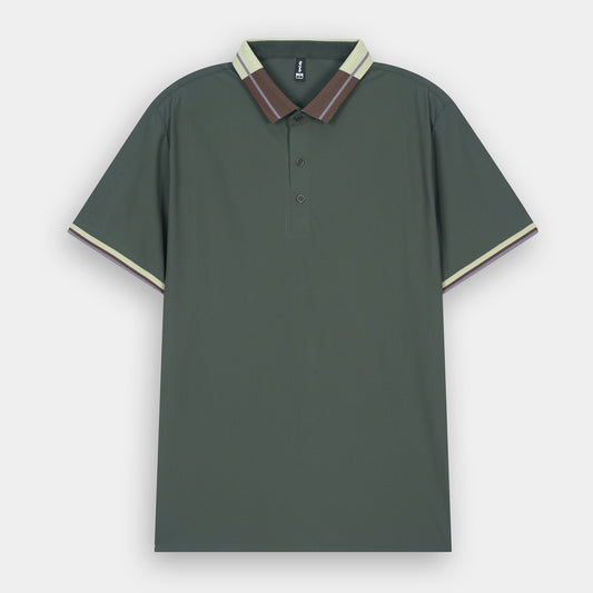 SLATE GREEN MONARCH COLLAR POLO