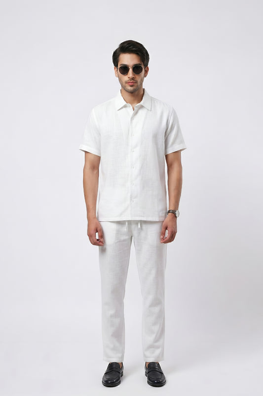 WHITE IRISH LINEN CORD SET