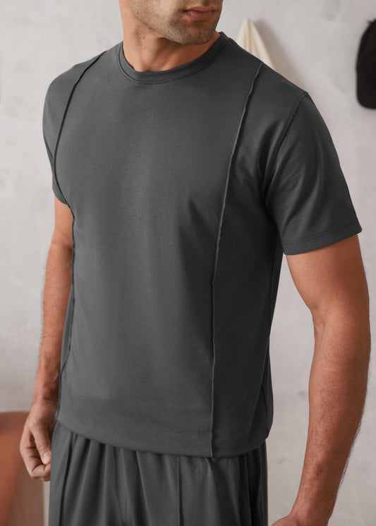 DARK GREY PINTUCK TRACKSUIT