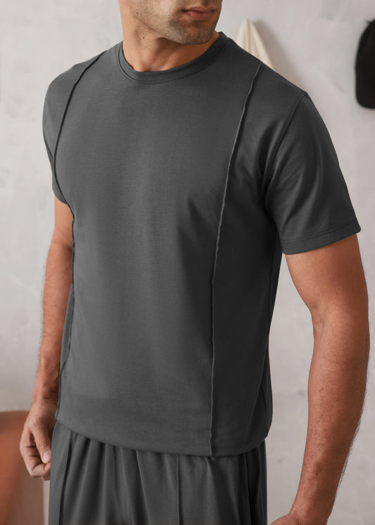 DARK GREY PINTUCK TRACKSUIT