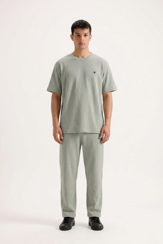 LIGHT MINT COTTON TEXTURE TRACKSUIT