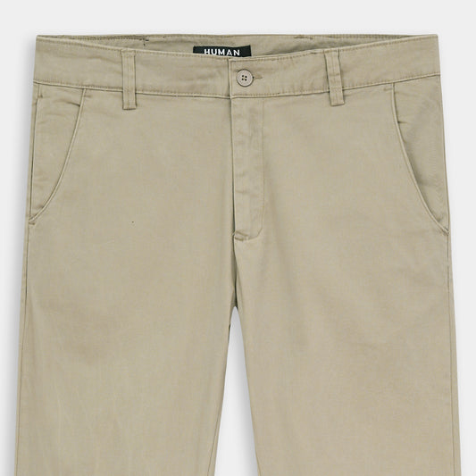 KHAKI STRETCH CHINO PANTS