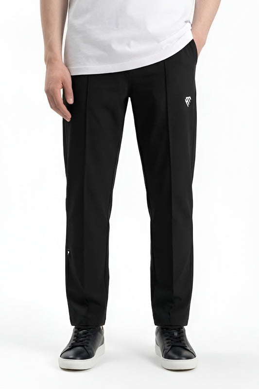 BLACK PINTUCK TROUSER