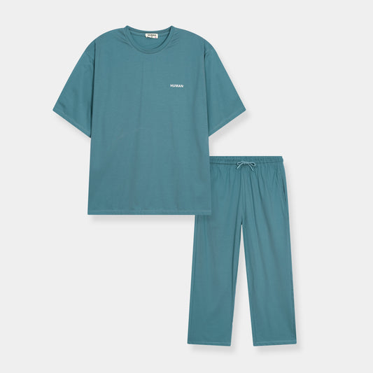 PREMIUM TEAL COTTON LYCRA TRACKSUIT