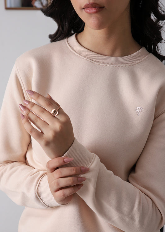 WOMEN PURE COMFORT COTTON FLEECE OFF WHITE TRACKSUIT