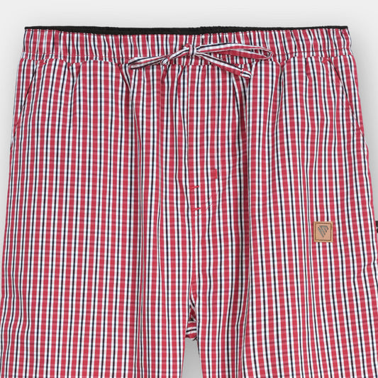 RED COTTON CHECK TROUSER