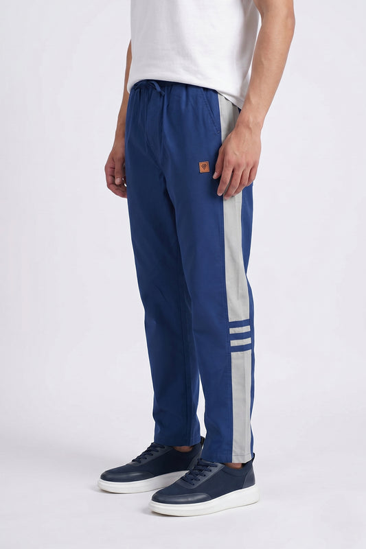 ROYAL BLUE CONTRAST STRIPE WOVEN TROUSER