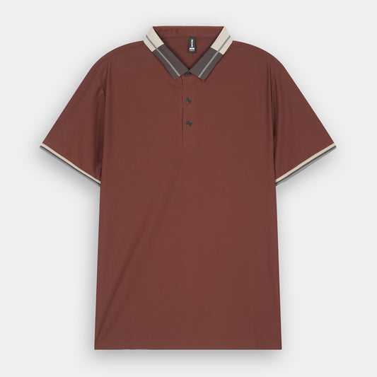 RUST MONARCH COLLAR POLO