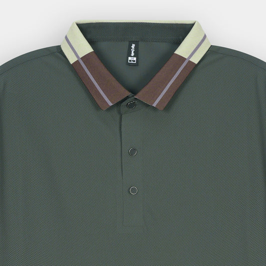SLATE GREEN MONARCH COLLAR POLO
