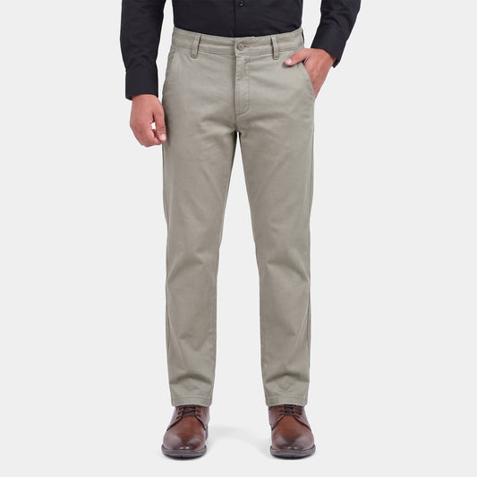 MUSHROOM STRETCH CHINO PANTS
