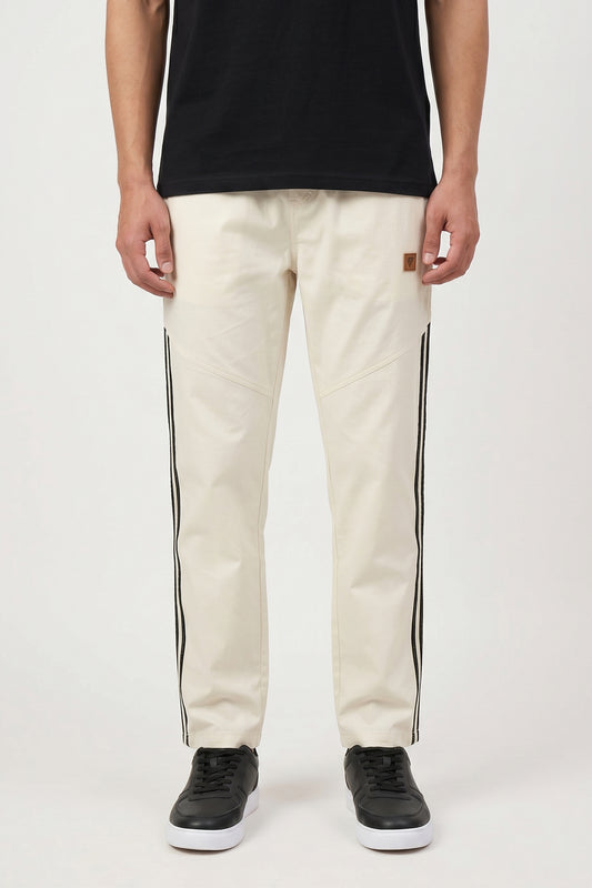 SKIN STRIPE PANEL WOVEN TROUSER