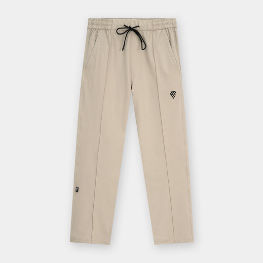 BEIGE PINTUCK TROUSER