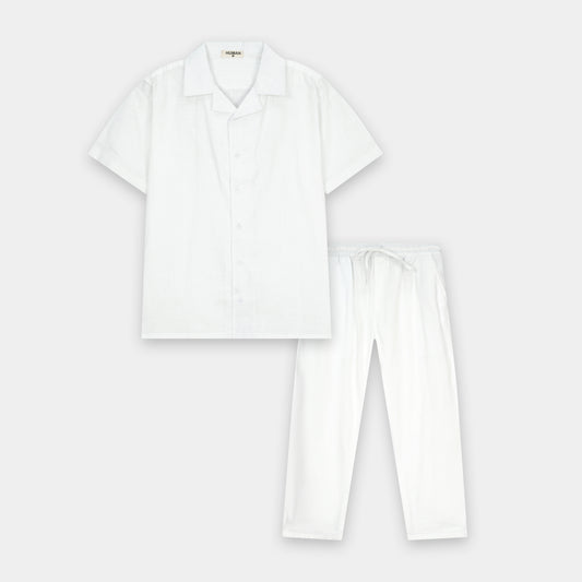 WHITE IRISH LINEN CORD SET