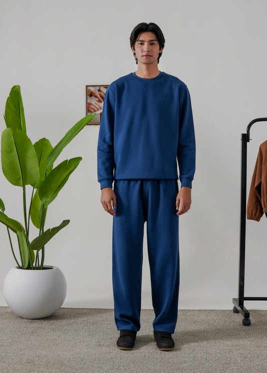 PURE COMFORT COTTON FLEECE TEAL BLUE TRACKSUIT