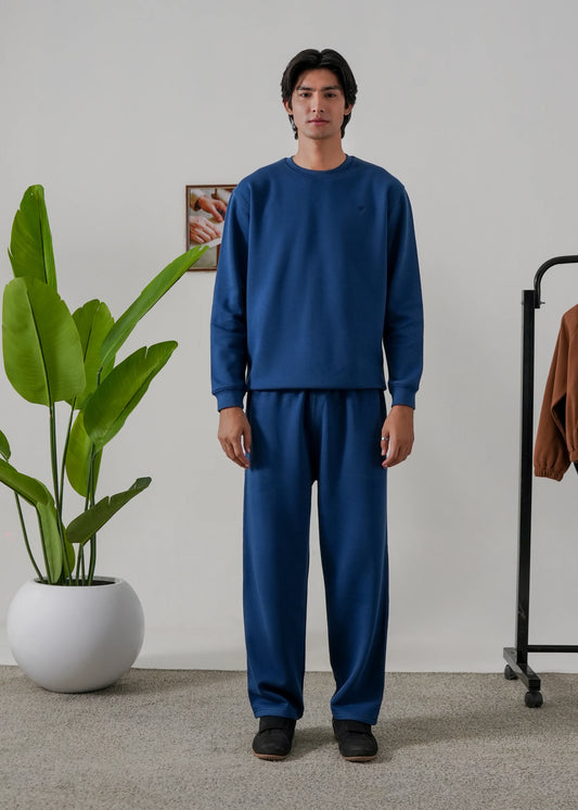 PURE COMFORT COTTON FLEECE TEAL BLUE TRACKSUIT