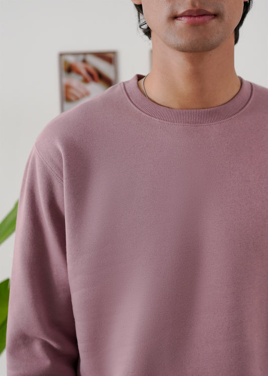 PURE COMFORT COTTON FLEECE MAUVE TRACKSUIT