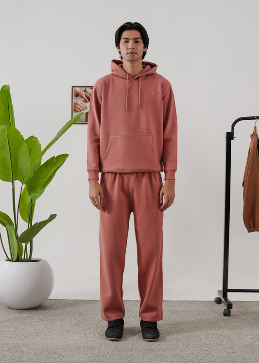 PURE COMFORT COTTON FLEECE PEACH CORD-SET