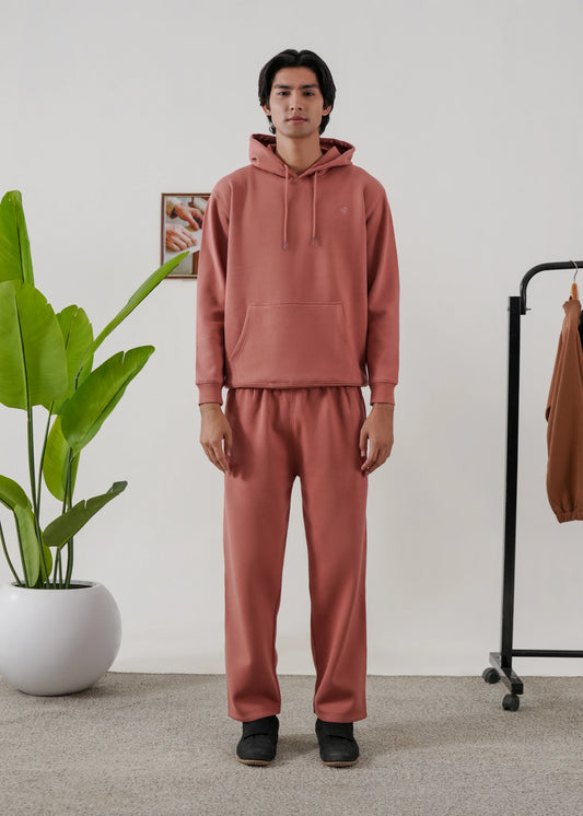 PURE COMFORT COTTON FLEECE PEACH CORD-SET