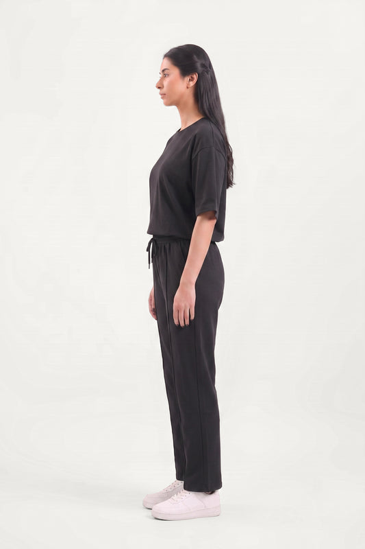 PREMIUM COMFORT 100% COTTON BLACK TRACKSUIT