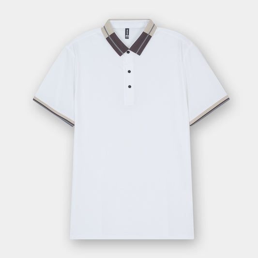 WHITE MONARCH COLLAR POLO