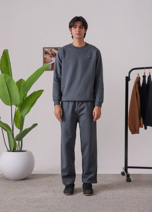 PURE COMFORT COTTON FLEECE SLATE GREY TRACKSUIT