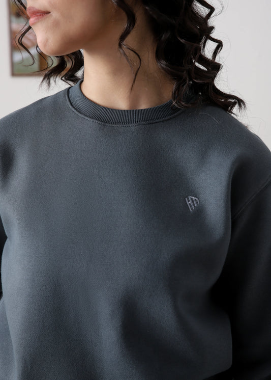 WOMEN PURE COMFORT COTTON FLEECE SLATE GREY TRACKSUIT