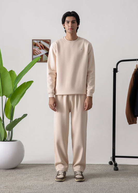 PURE COMFORT COTTON FLEECE OFF WHITE TRACKSUIT