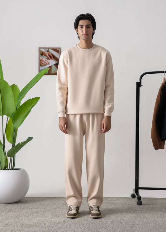 PURE COMFORT COTTON FLEECE OFF WHITE TRACKSUIT