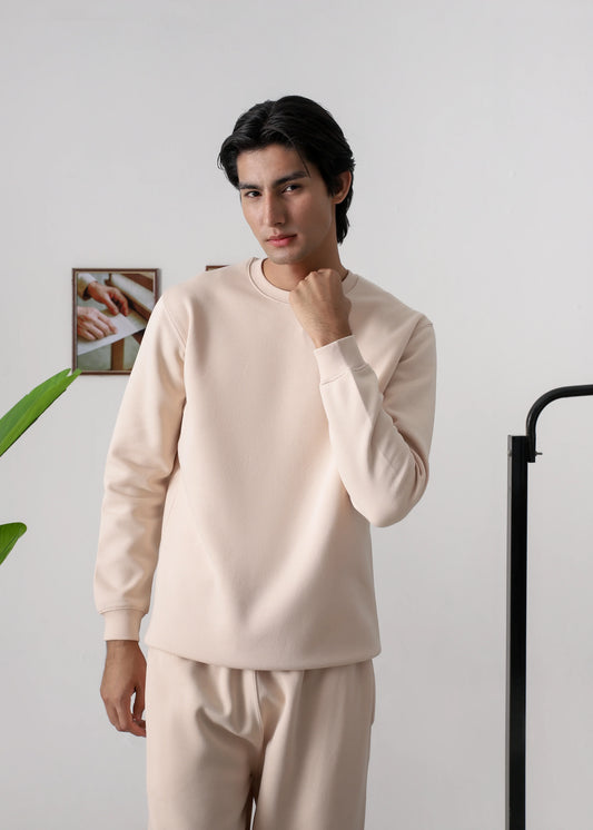 PURE COMFORT COTTON FLEECE OFF WHITE TRACKSUIT