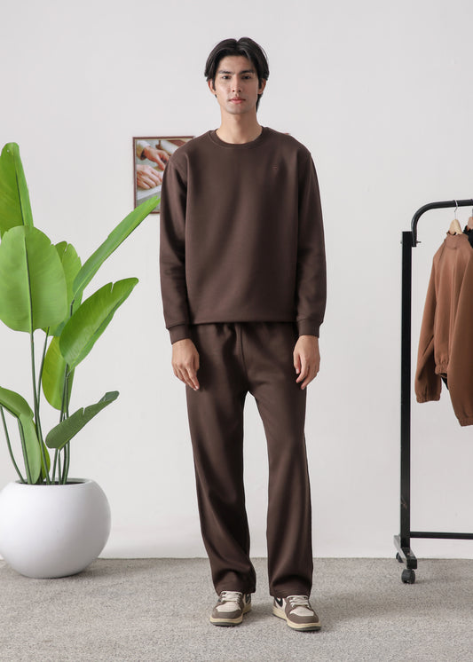 PURE COMFORT COTTON FLEECE CHOCOLATE BROWN TRACKSUIT