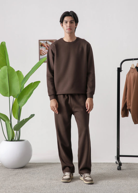 PURE COMFORT COTTON FLEECE CHOCOLATE BROWN TRACKSUIT
