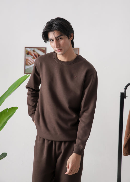 PURE COMFORT COTTON FLEECE CHOCOLATE BROWN TRACKSUIT