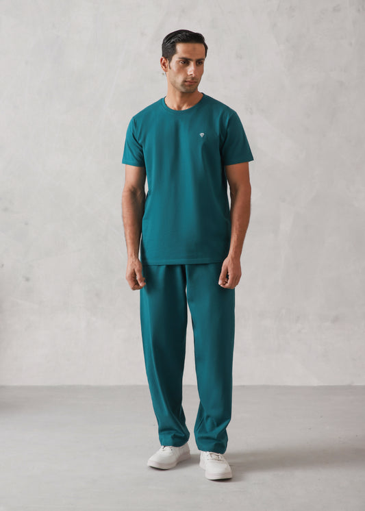ELITE COMFORT-100% COTTON TEAL TRACKSUIT