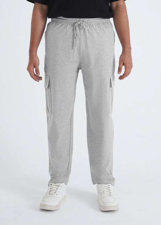 HEITHER GREY JERSEY CARGO TROUSER