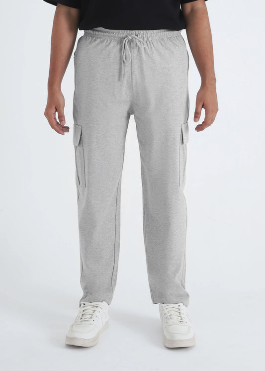 HEITHER GREY JERSEY CARGO TROUSER