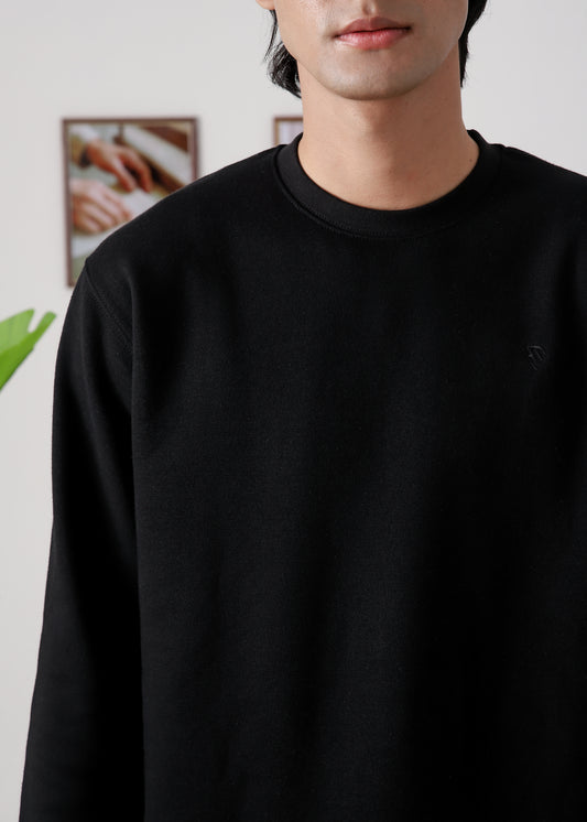 PURE COMFORT COTTON FLEECE BLACK TRACKSUIT