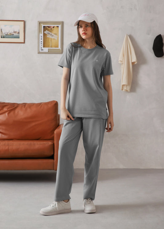 WOMEN ELITE COMFORT-100% COTTON ASH GREY TRACKSUIT