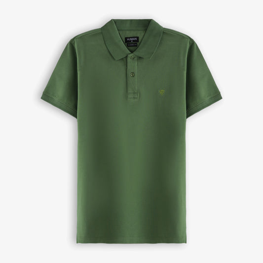 WOMEN SAGE GREEN BASIC POLO