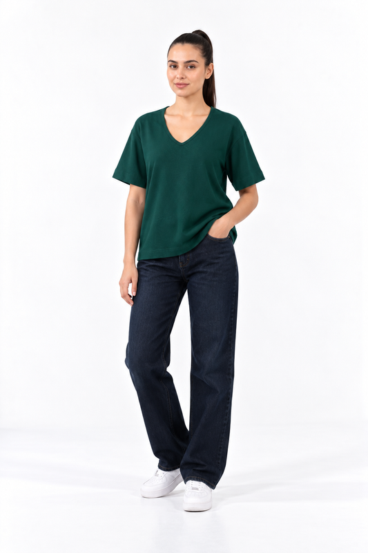 RAIN FOREST V NECK TEE