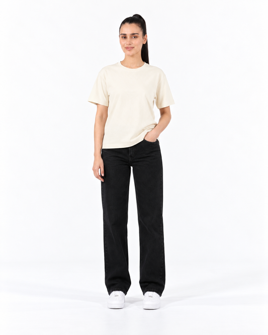 POWDER PUFF TEXTURE BOXY FIT TEE