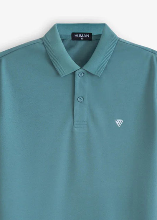WOMEN SEA GREEN BASIC POLO